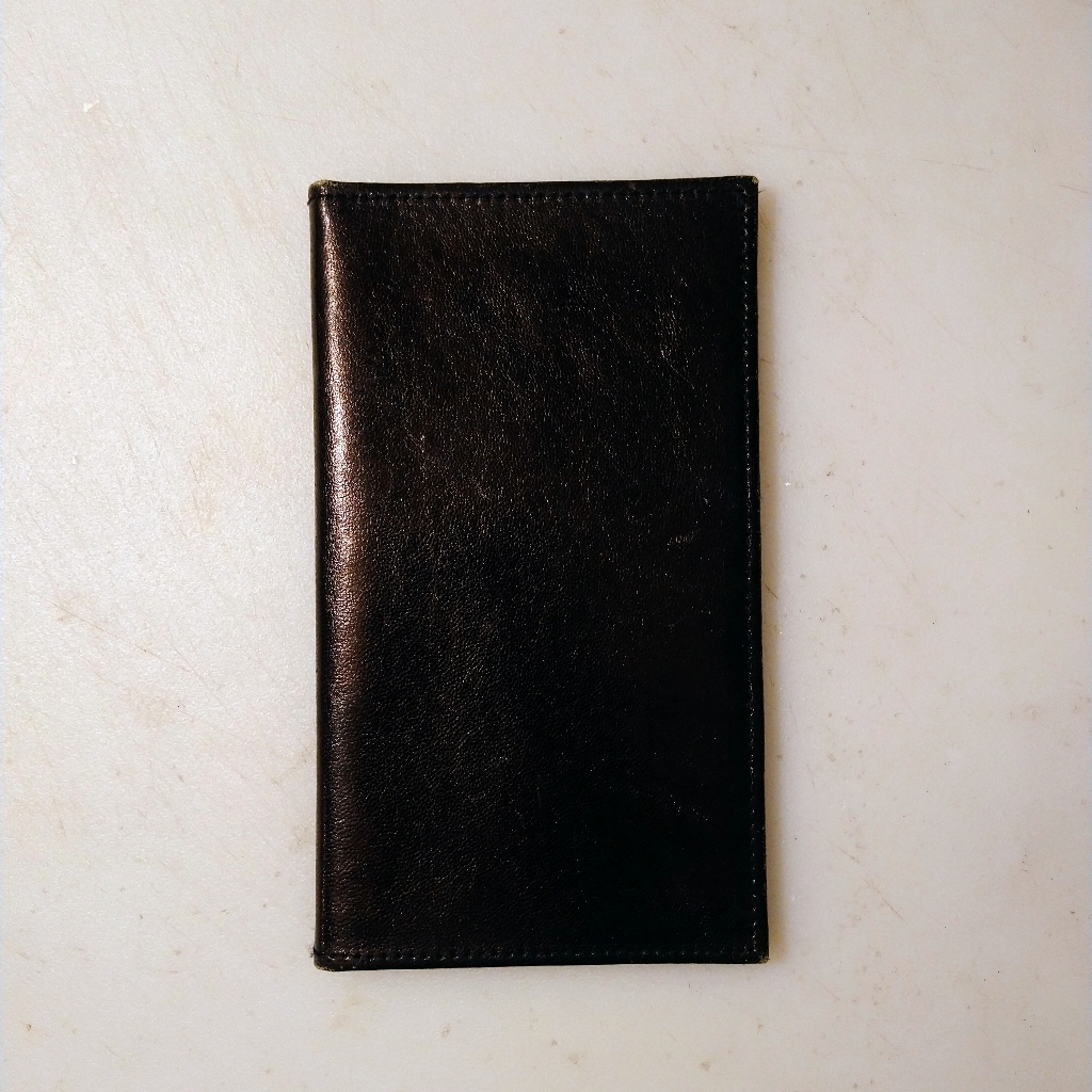 Leather Checkbook Mens Wallet